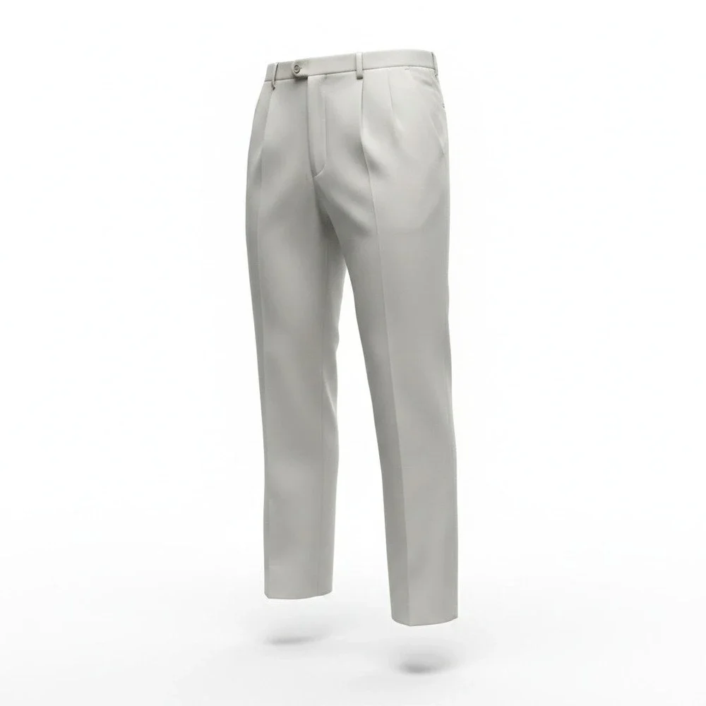 Dockers Golf Men's 42x32 White Pleated Relaxed Fit Microfiber Trousers Pants
